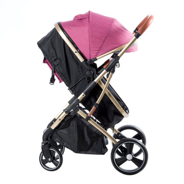 COCHE CUNA MOISES SATURNO EB126 ROSADO EBABY