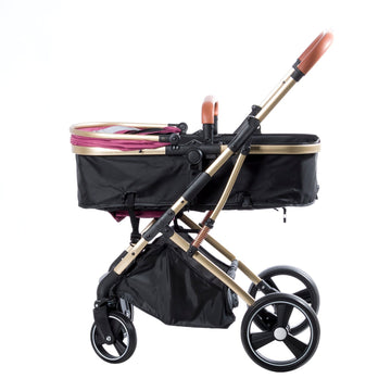COCHE CUNA MOISES SATURNO EB126 ROSADO EBABY