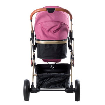 COCHE CUNA MOISES SATURNO EB126 ROSADO EBABY