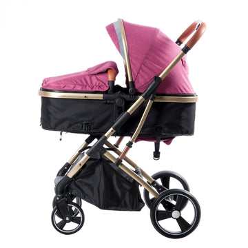 COCHE CUNA MOISES SATURNO EB126 ROSADO EBABY