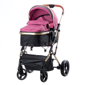 COCHE CUNA MOISES SATURNO EB126 ROSADO EBABY