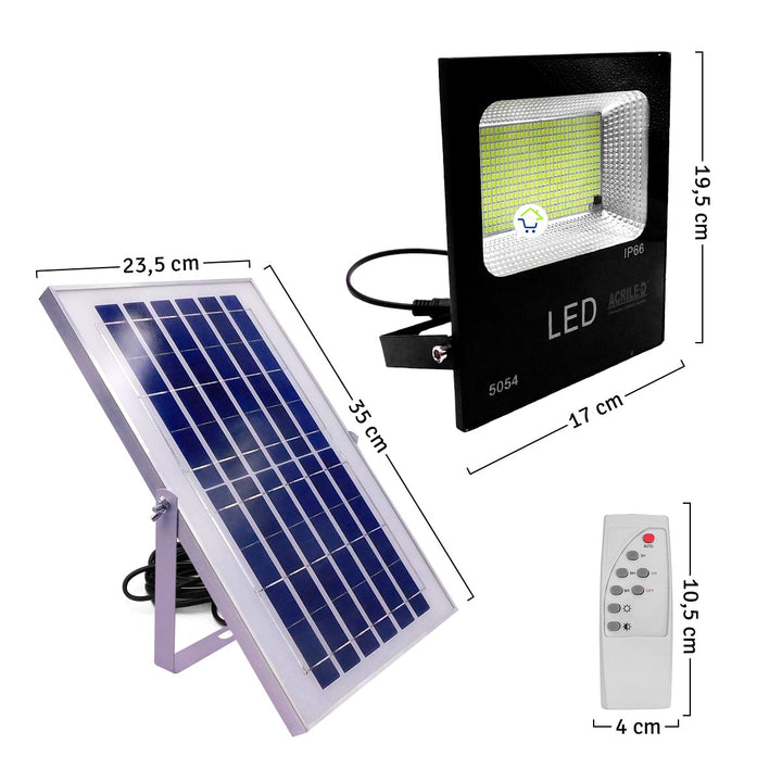 Reflector Solar Lámpara Exterior 30w Control Remoto TG007-30W