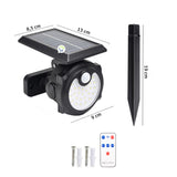 Reflector Solar Lámpara Jardín Sensor Movimiento Control Remoto LF1905