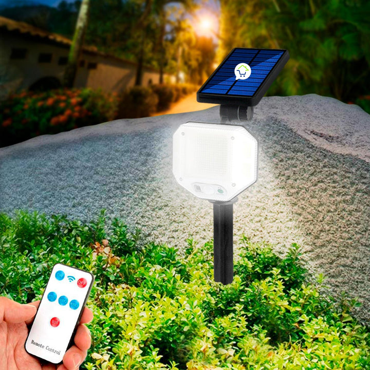 Reflector Solar Lámpara Jardín Sensor Movimiento Control Remoto XF706