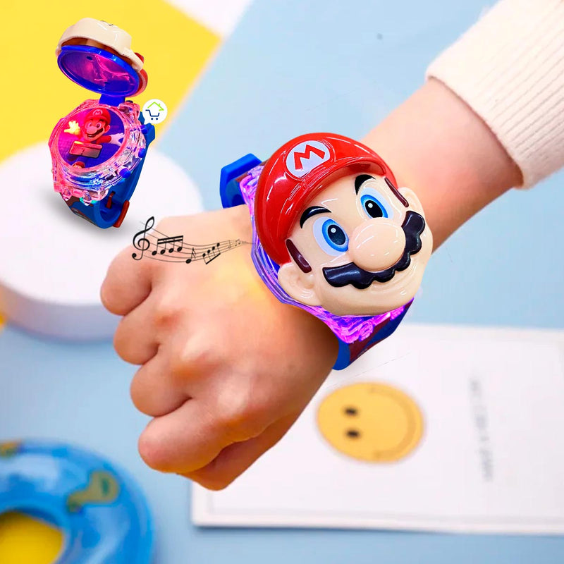 Reloj Digital Infantil Con Luces Sonidos y Tapa Dibujos Animados ZL8528