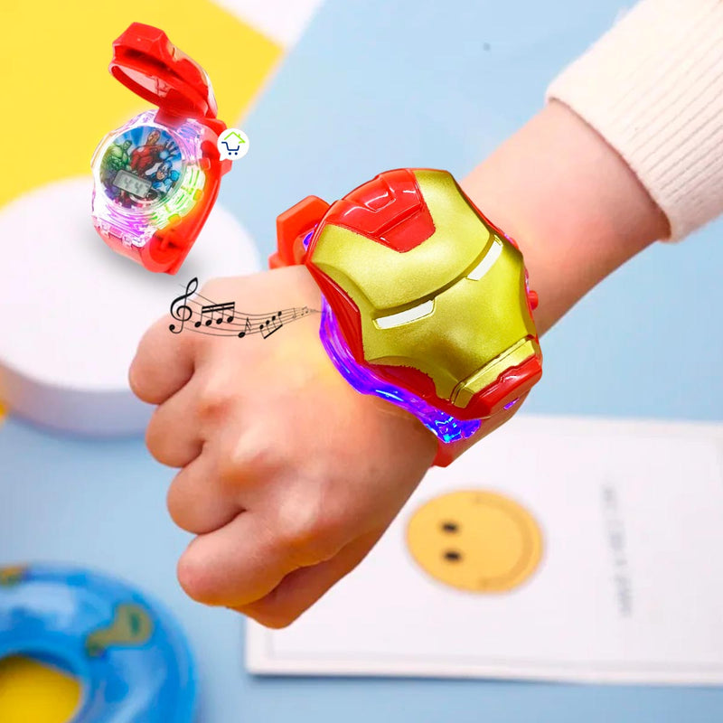 Reloj Digital Infantil Con Luces Sonidos y Tapa Dibujos Animados ZL8528