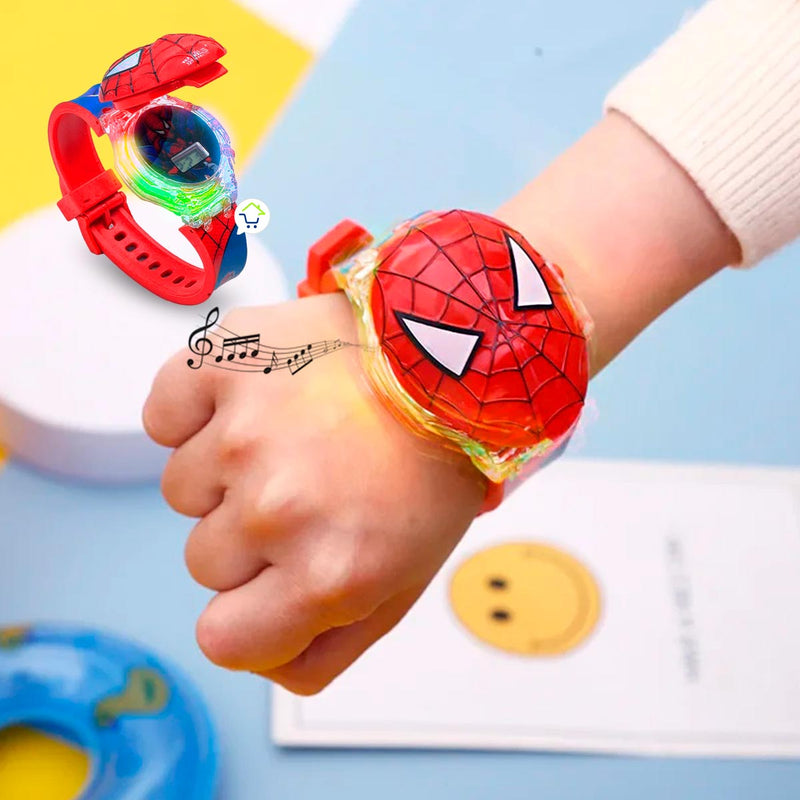 Reloj Digital Infantil Con Luces Sonidos y Tapa Dibujos Animados ZL8528