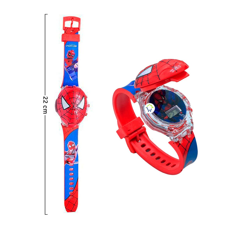 Reloj Digital Infantil Con Luces Sonidos y Tapa Dibujos Animados ZL8528