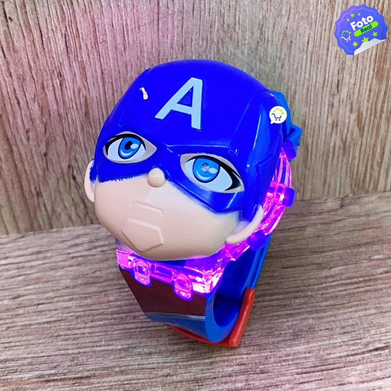 Reloj Digital Infantil Con Luces Sonidos y Tapa Dibujos Animados ZL8528
