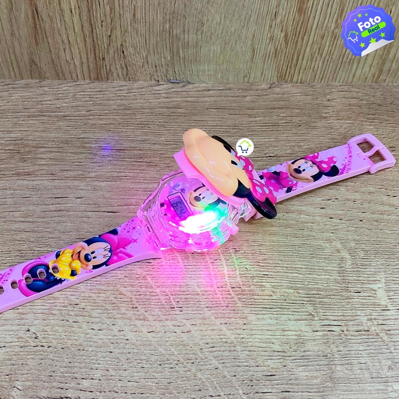 Reloj Digital Infantil Con Luces Sonidos y Tapa Dibujos Animados ZL8528