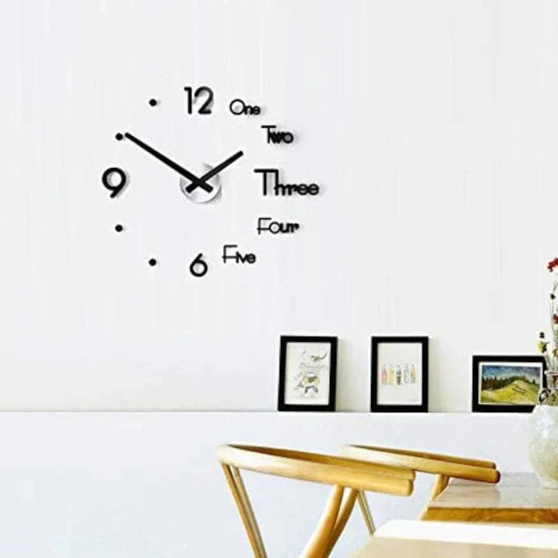 Reloj de pared 3d grande para decoración de interiores