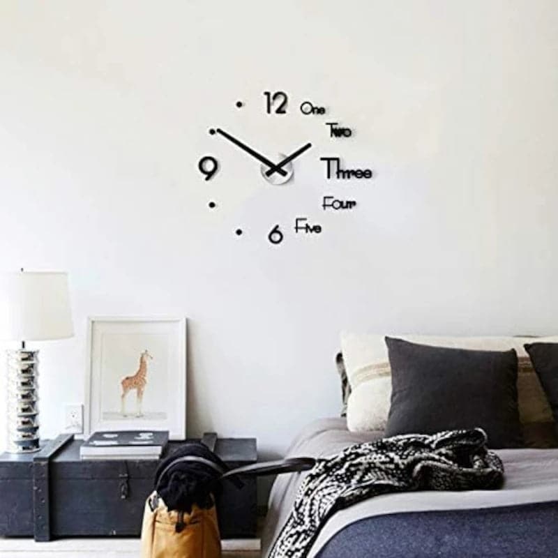 Reloj de pared 3d grande para decoración de interiores