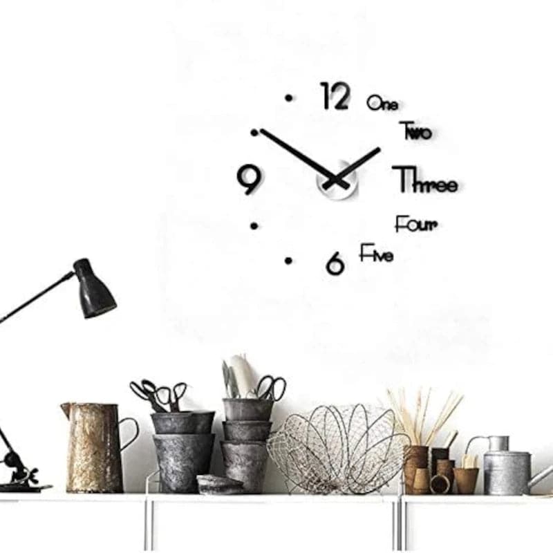 Reloj de pared 3d grande para decoración de interiores