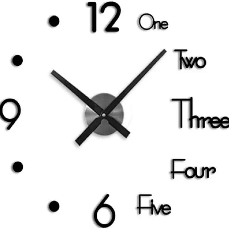 Reloj de pared 3d grande para decoración de interiores