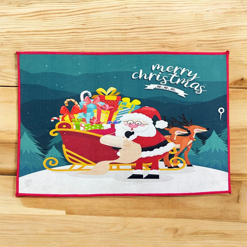 Tapete Navideño Antideslizante Multiusos Estampado Navidad TSCR