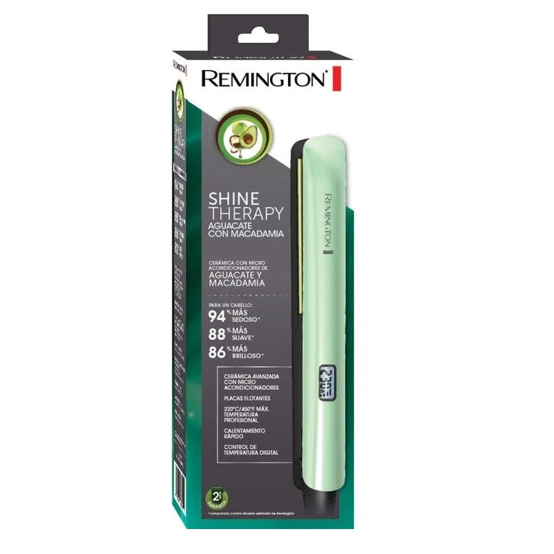 Plancha Alisadora Remington Shine Therapy Aguacate S9960
