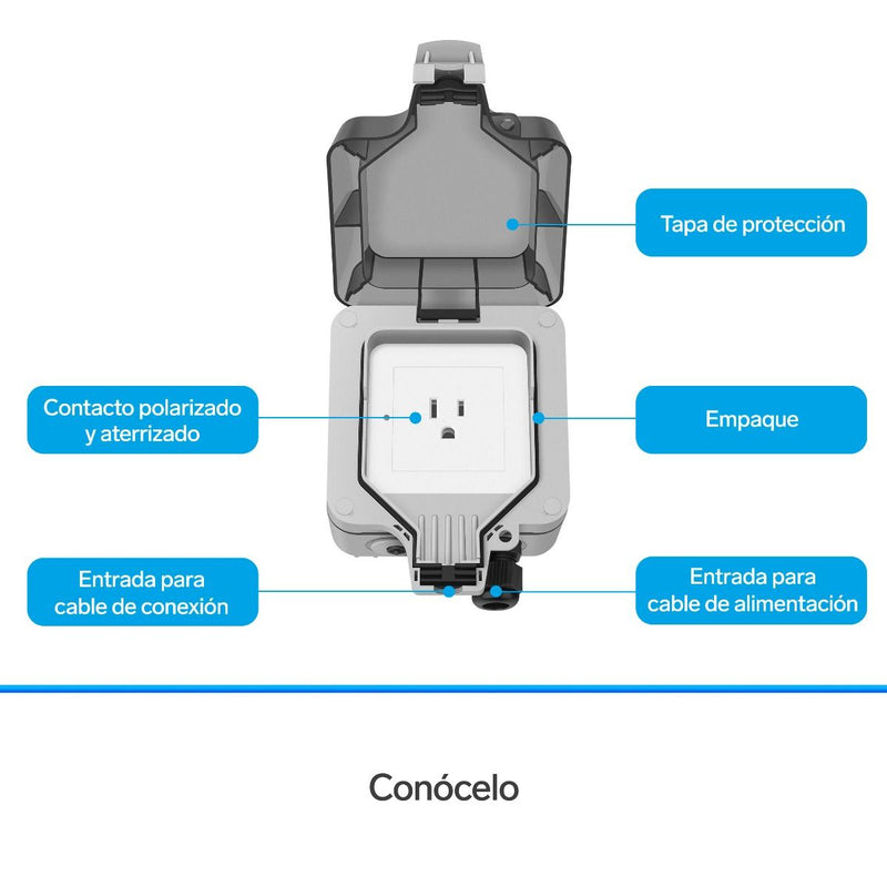 Conector Inteligente Wifi Para Exterior SHOME-105
