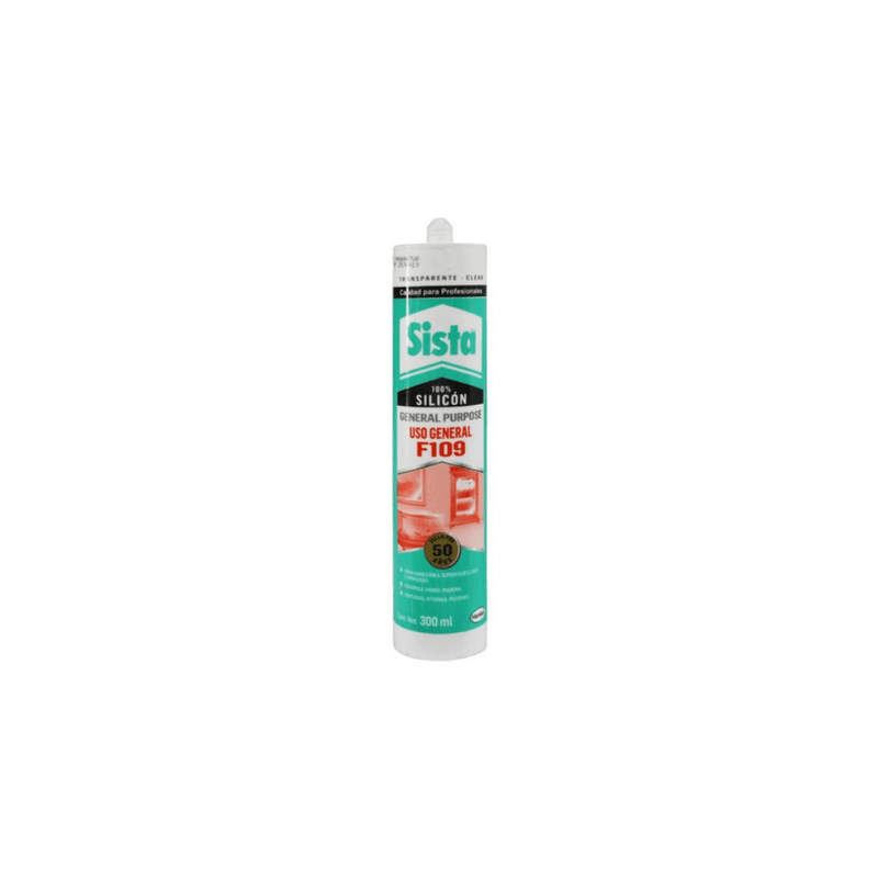 SILICONA TUBO TRANSPARENTE SISTA PECERA F109 X 300ML
