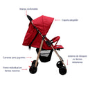 COCHE PASEADOR 568 BABY KAYS ROJO