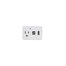 SUPRESOR DE PICOS MTEK PARED 1 SALIDA Y 1 USB 300 JOULES