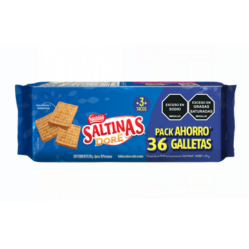 GALLETA SALTINAS 315G 3TACOS DORE