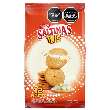 GALLETA SALTINAS TRIS 12U X 21G