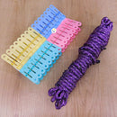 Set 30 Pinzas Para Colgar Ropa y Cuerda Tendedero JS220221