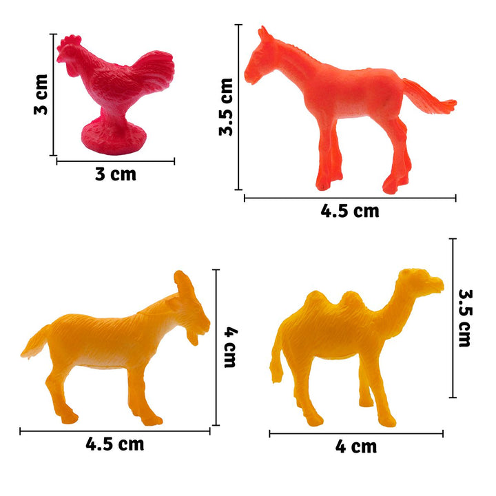 Set Animales Granja X12 Figuras Didácticas Colección Niños GM1911-118