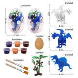 Set x2 Huevos Figuras Juguete Dinosaurio Para Pintar Didáctico 52511