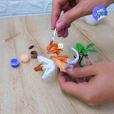 Set x2 Huevos Figuras Juguete Dinosaurio Para Pintar Didáctico 52511