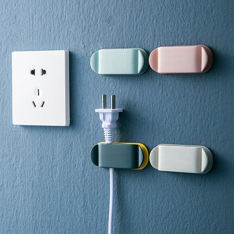 Set De 4 Soportes Organizadores De Cables Para Pared