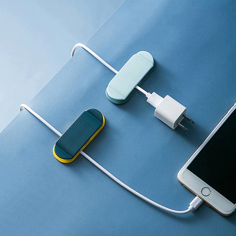 Set De 4 Soportes Organizadores De Cables Para Pared