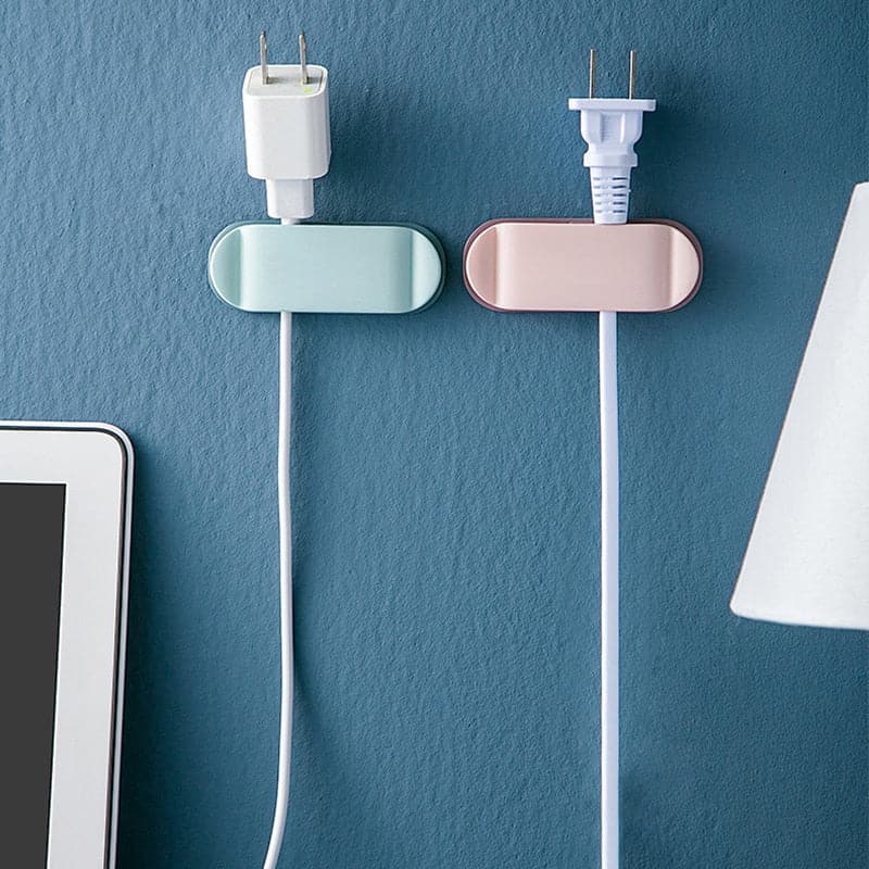 Set De 4 Soportes Organizadores De Cables Para Pared