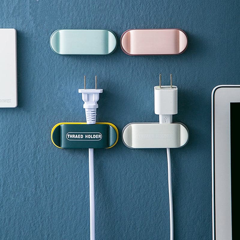 Set De 4 Soportes Organizadores De Cables Para Pared