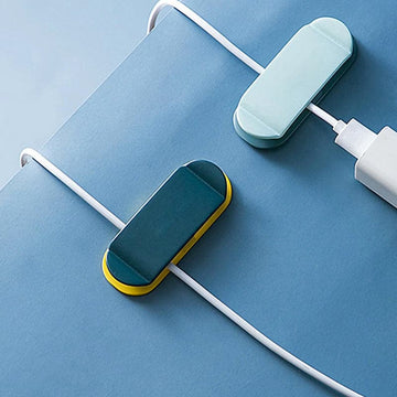 Set De 4 Soportes Organizadores De Cables Para Pared