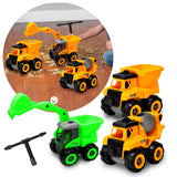 Set X3 Construcción Excavadora Volqueta Mezcladora Juguetes Niños STPF11