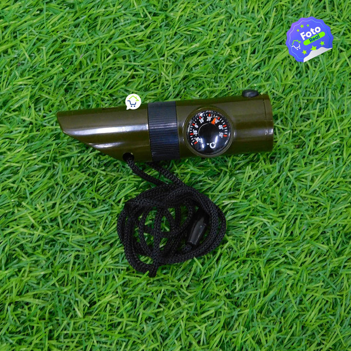 Silbato Supervivencia 7 en 1 herramientas Pito Linterna Rescate 22MK1