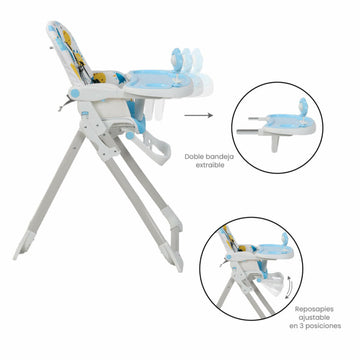 SILLA COMEDOR MONACO PREMIUM BABY AZUL