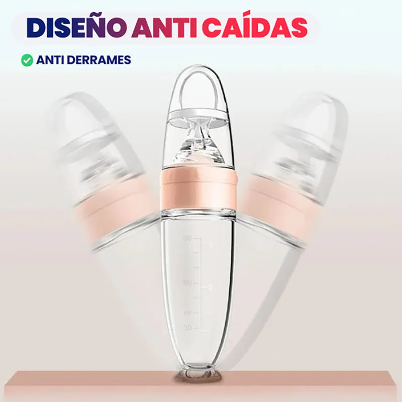 Cucharas tetero de silicona para bebés y niños pequeños