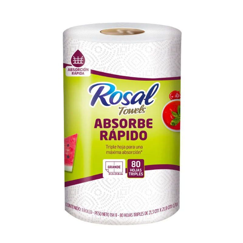 TOALLA COCINA ROSAL 1U 80 HOJAS
