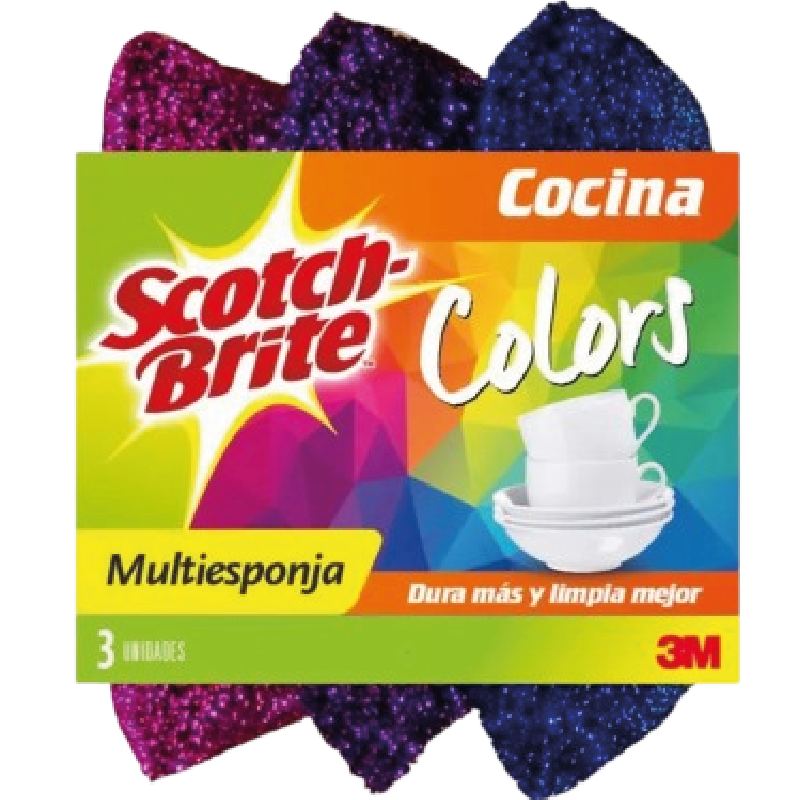 MULTIESPONJA SCOTCHBRITE 3U COLORS OFERT
