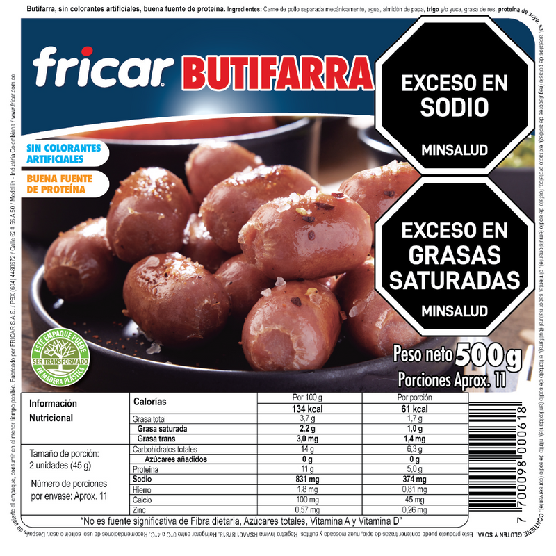 BUTIFARRA - LIBRA 500G FRICAR                  