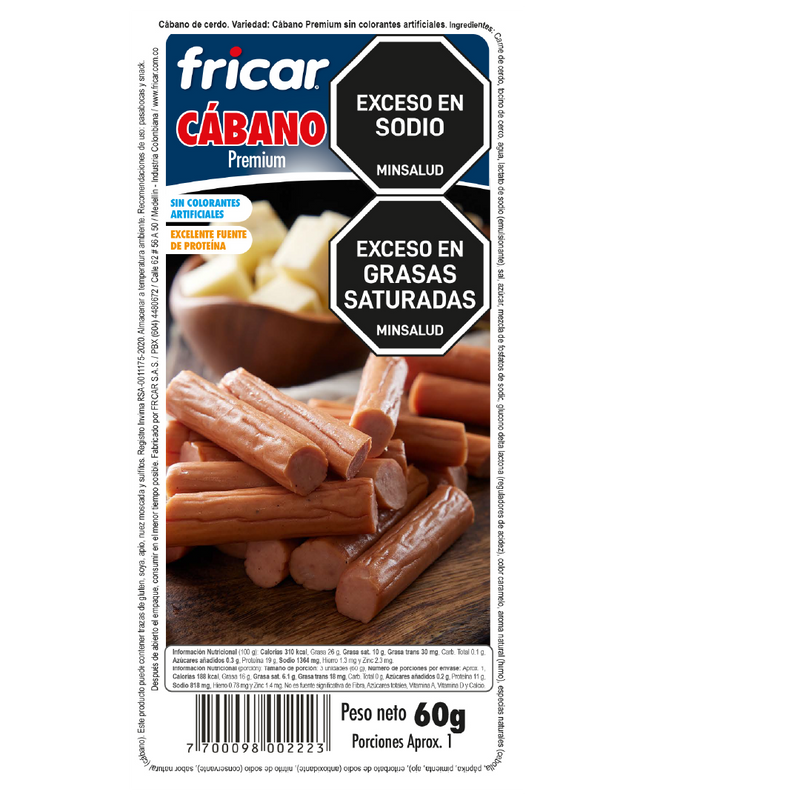 CABANO NATURAL FRICAR  60g                       