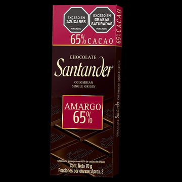 CHOCOLATINA SANTANDER 70G 65 CACAO