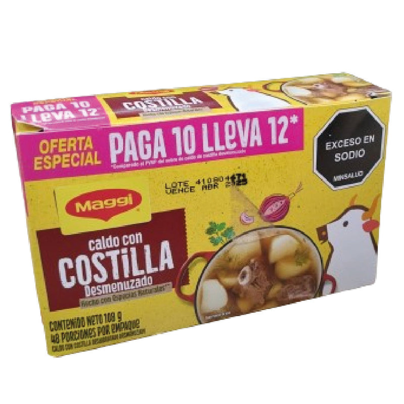 CALDO MAGGI COSTILLA 12U 108G DESMENUZADO