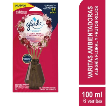 AMBIENTADOR GLADE 100ML VARITAS A/FLORAL