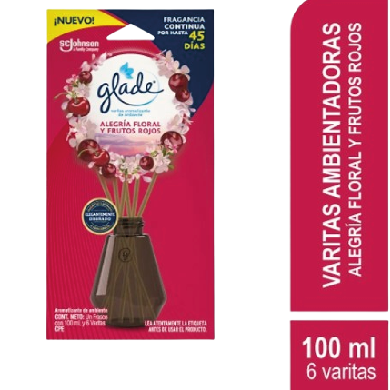 AMBIENTADOR GLADE 100ML VARITAS A/FLORAL