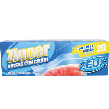 BOLSA ZEUX 20U ZIPPER CONGELAR MEDIANA