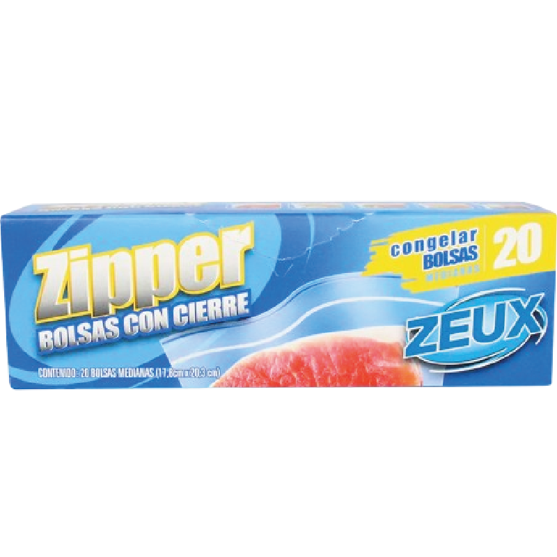 BOLSA ZEUX 20U ZIPPER CONGELAR MEDIANA