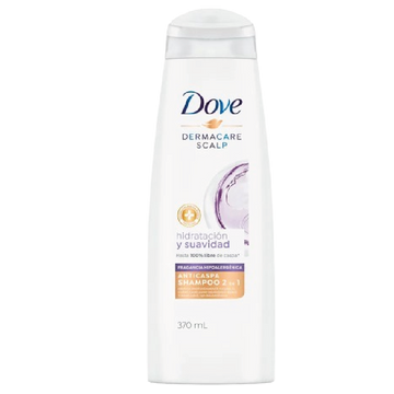 SHAMPOO DOVE 370ML 2EN1 HIDRAT/SUAVIDAD